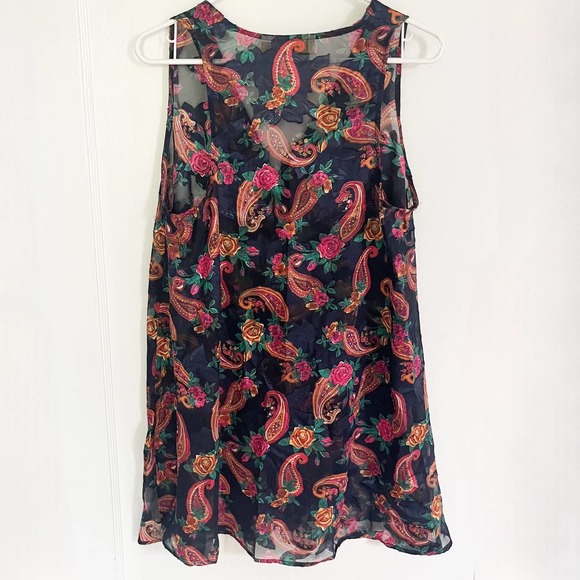 *NWT* Victorias Secret Gold Label 1990s Sheer Paisley Top M/L - Picture 2 of 8